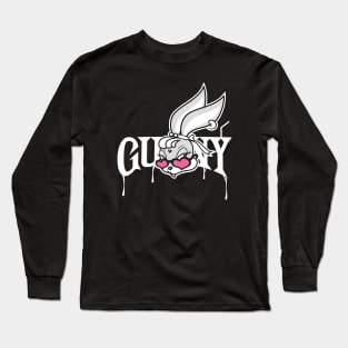 Gunny rabbit girl animal cartoon fun cool beauty black Long Sleeve T-Shirt